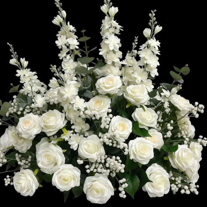 AISLE floral with black background