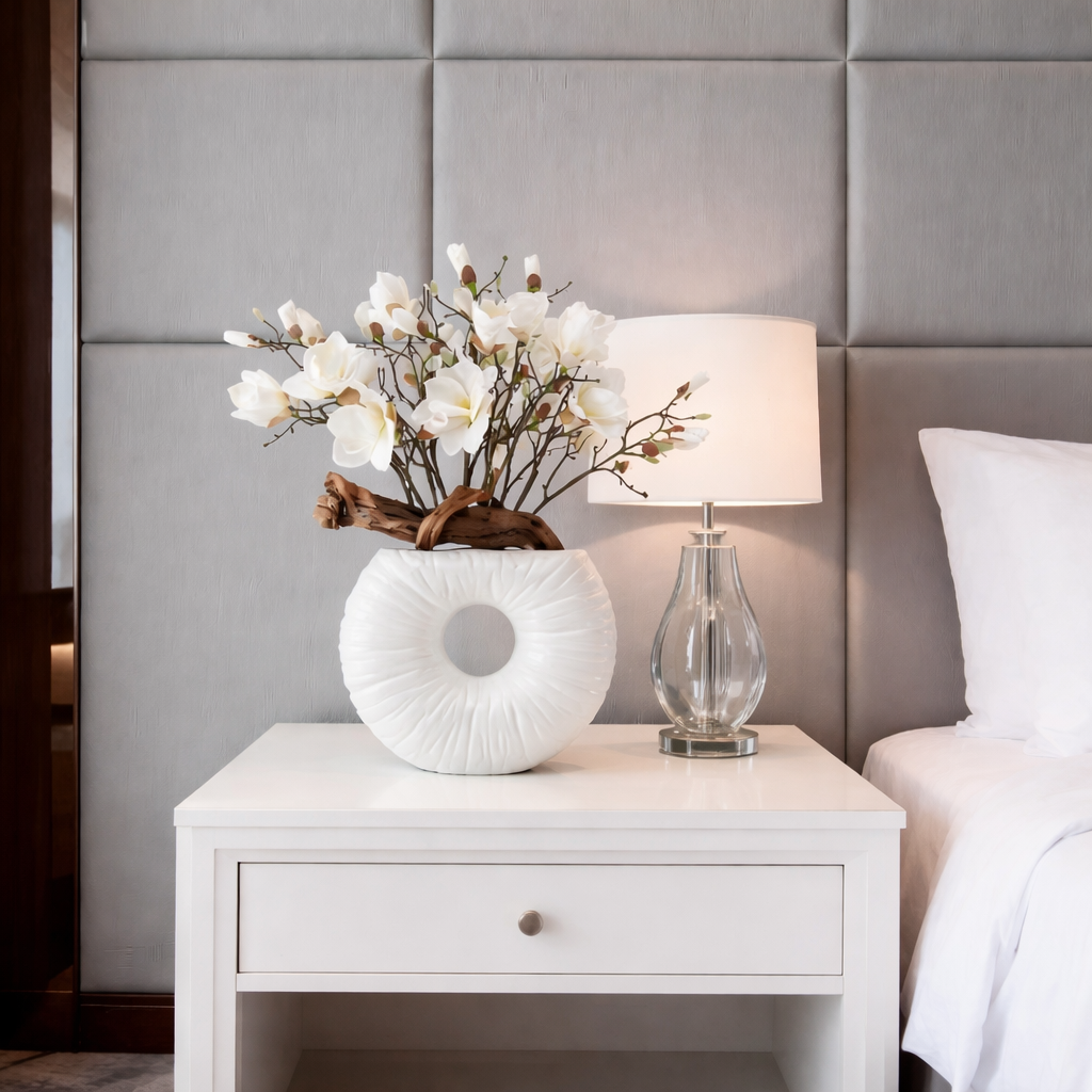 Artificial Magnolia Flower - Designer Pot