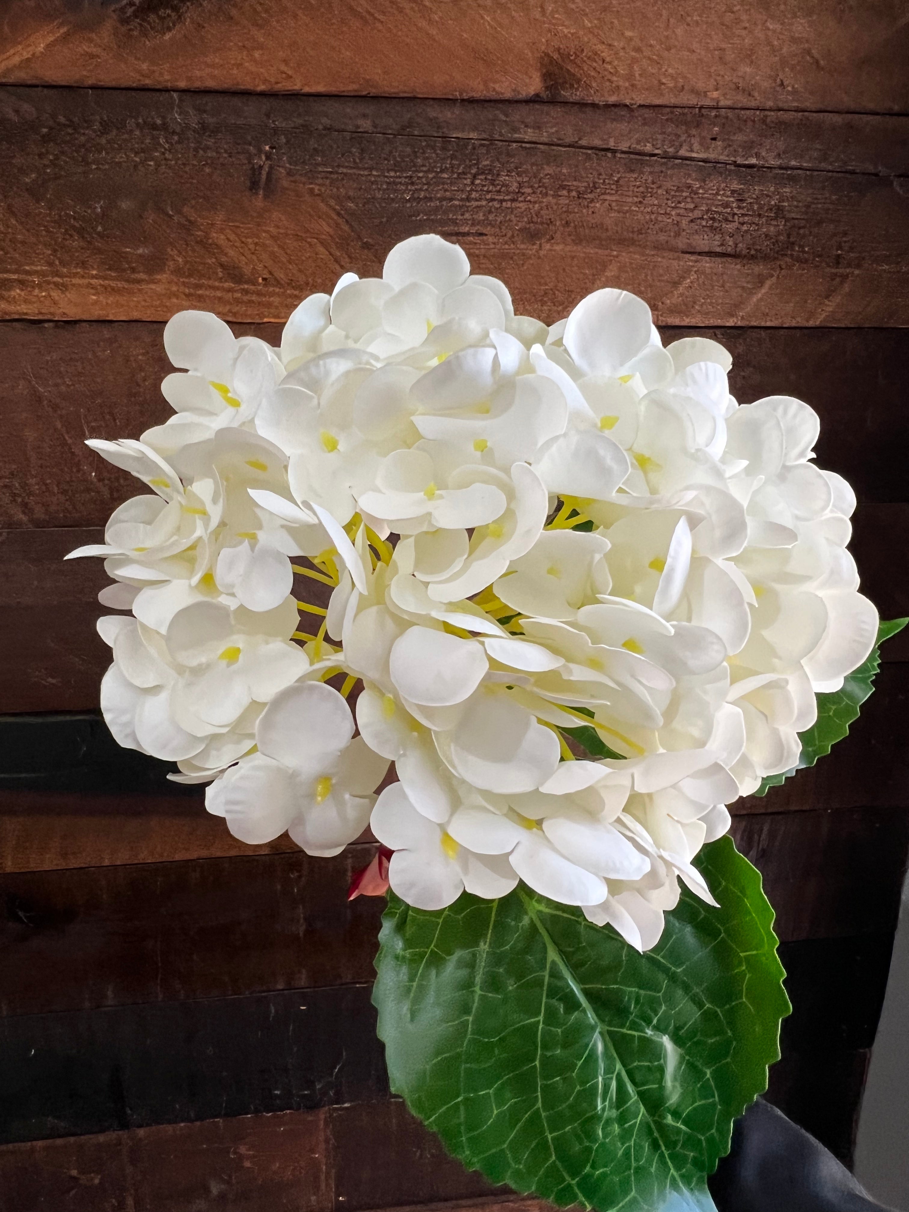 Real Touch Hydrangea - White