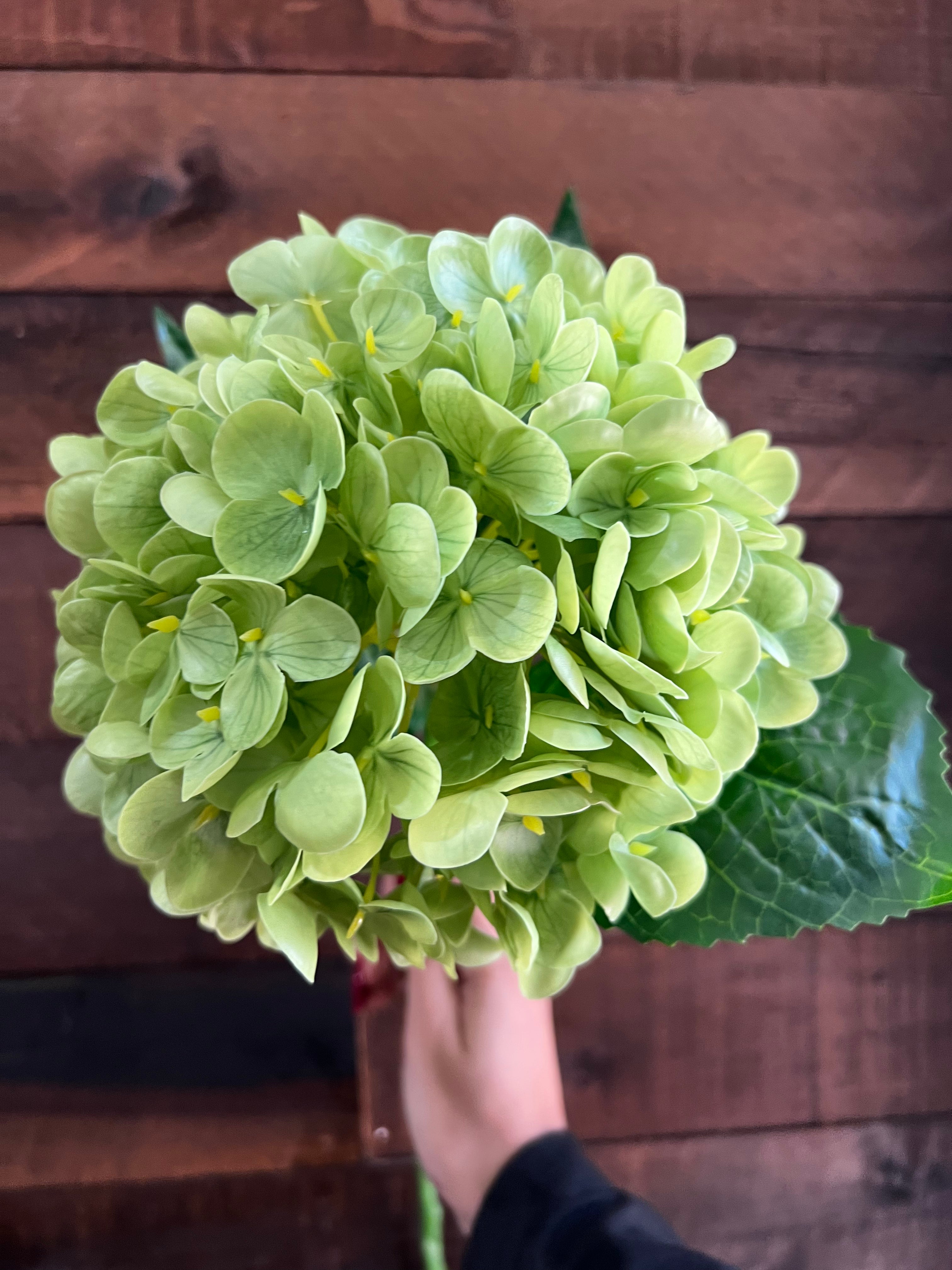 Real Touch Hydrangea - Green