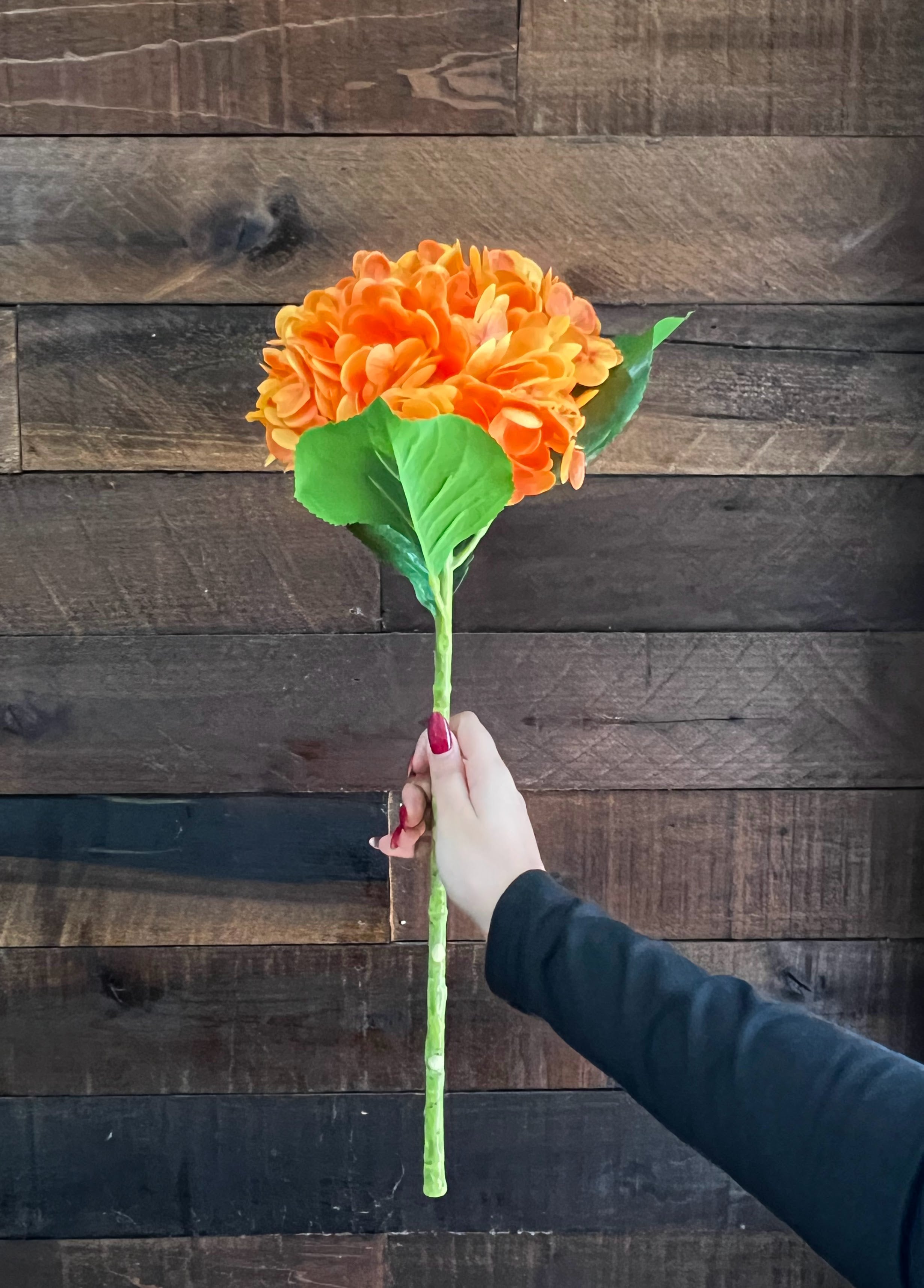 Real Touch Hydrangea - Orange
