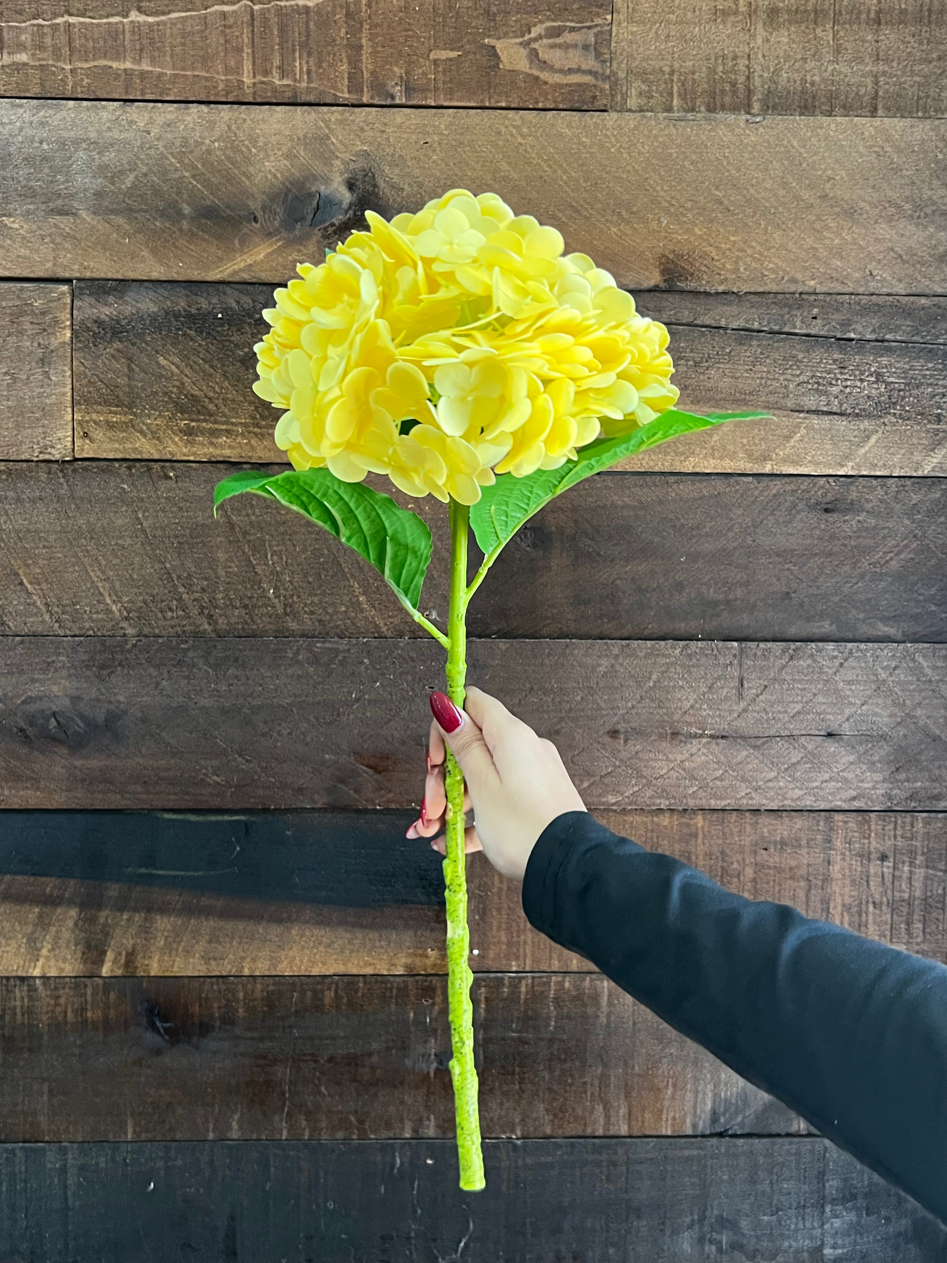 Real Touch Hydrangea - Yellow