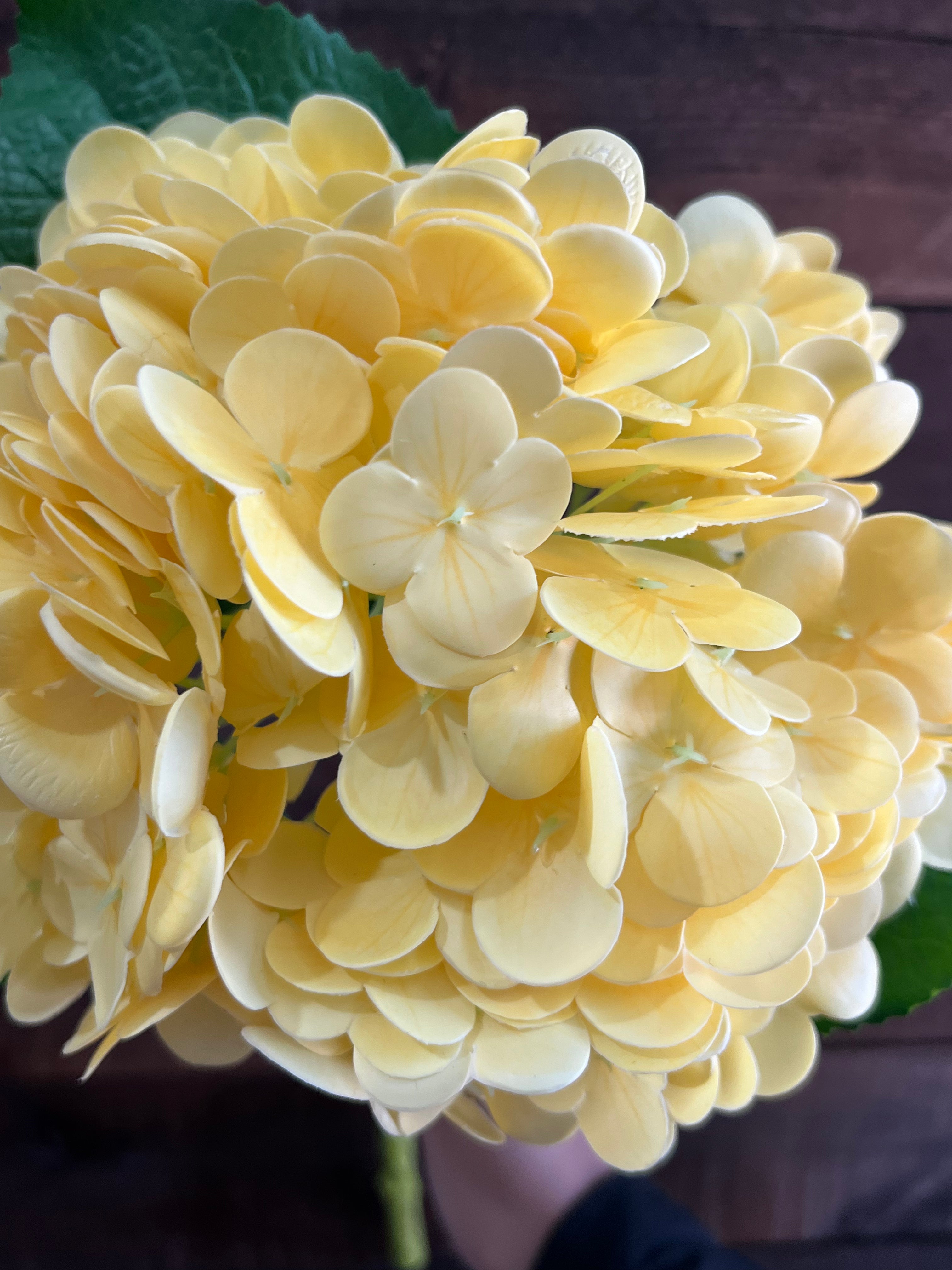 Real Touch Hydrangea - Yellow