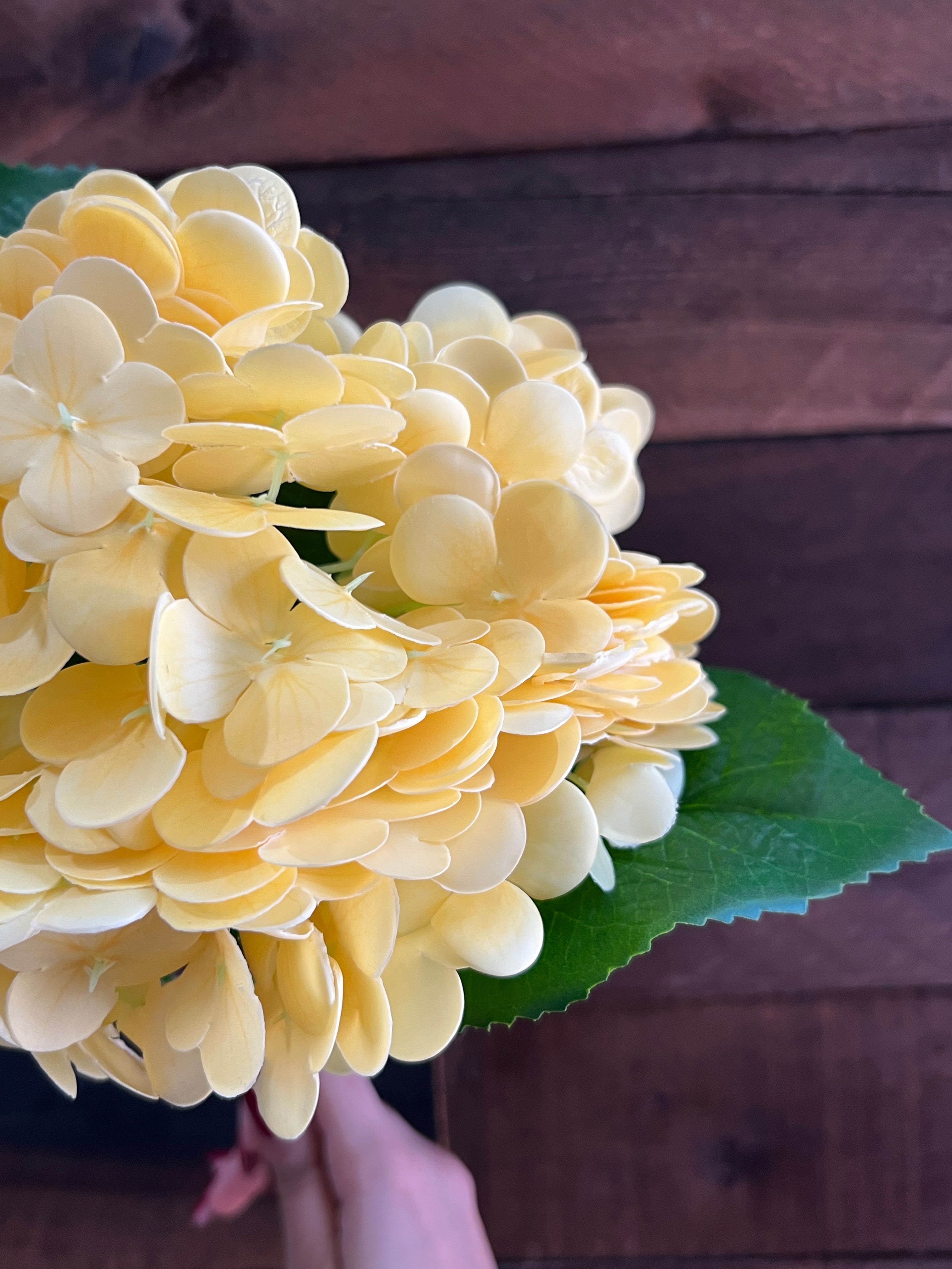 Real Touch Hydrangea - Yellow