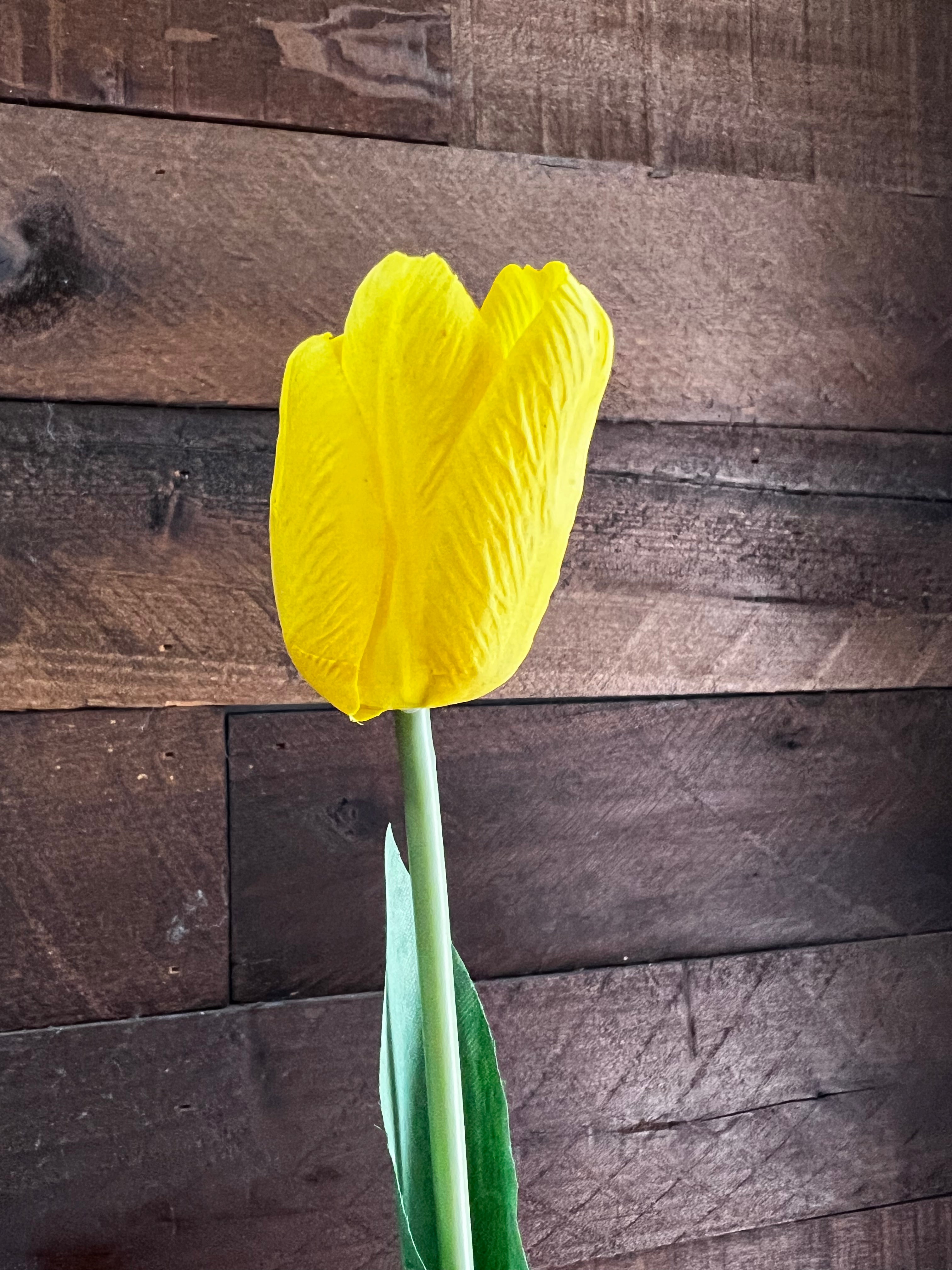Real Touch Tulip - Yellow