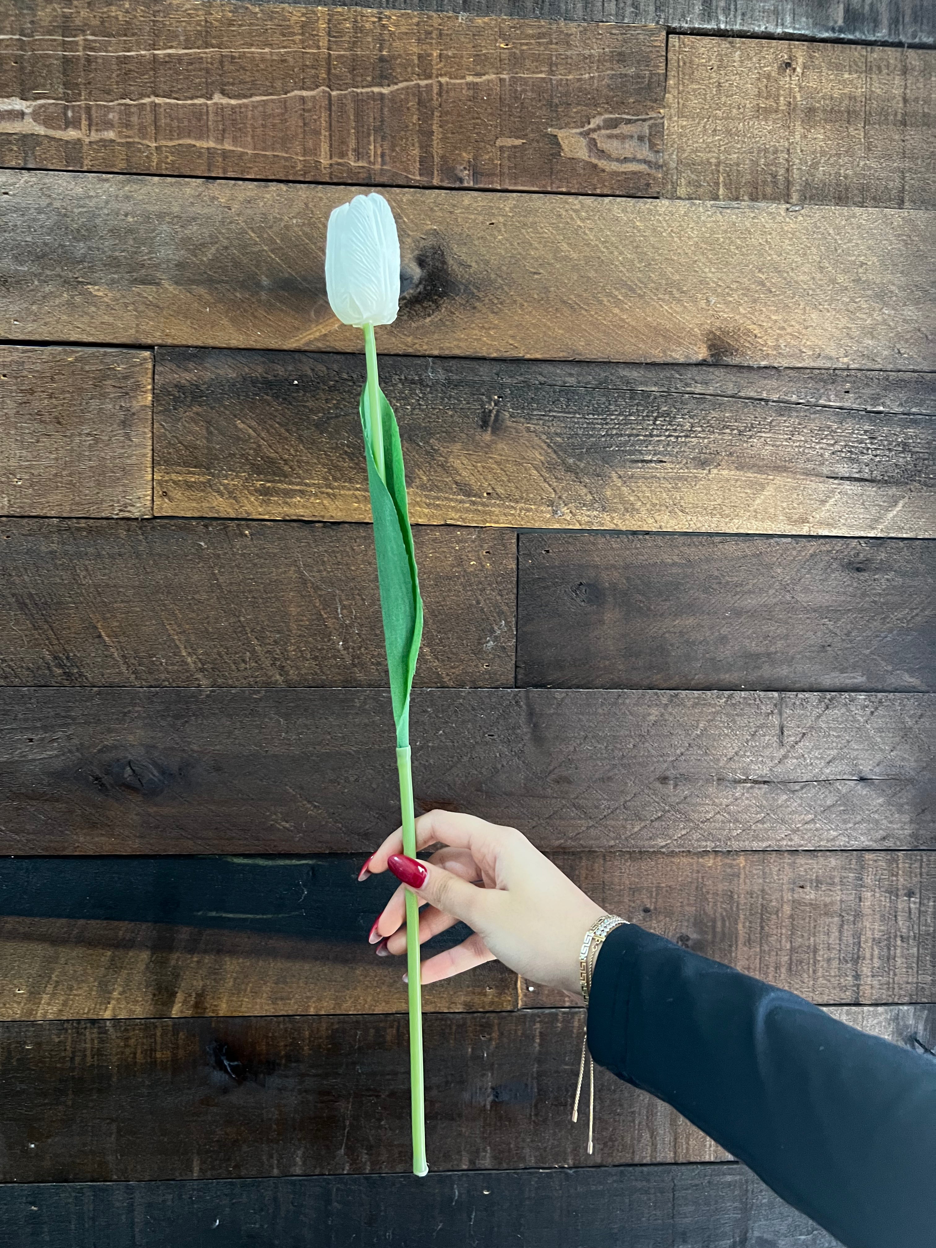 Real Touch Tulip - White