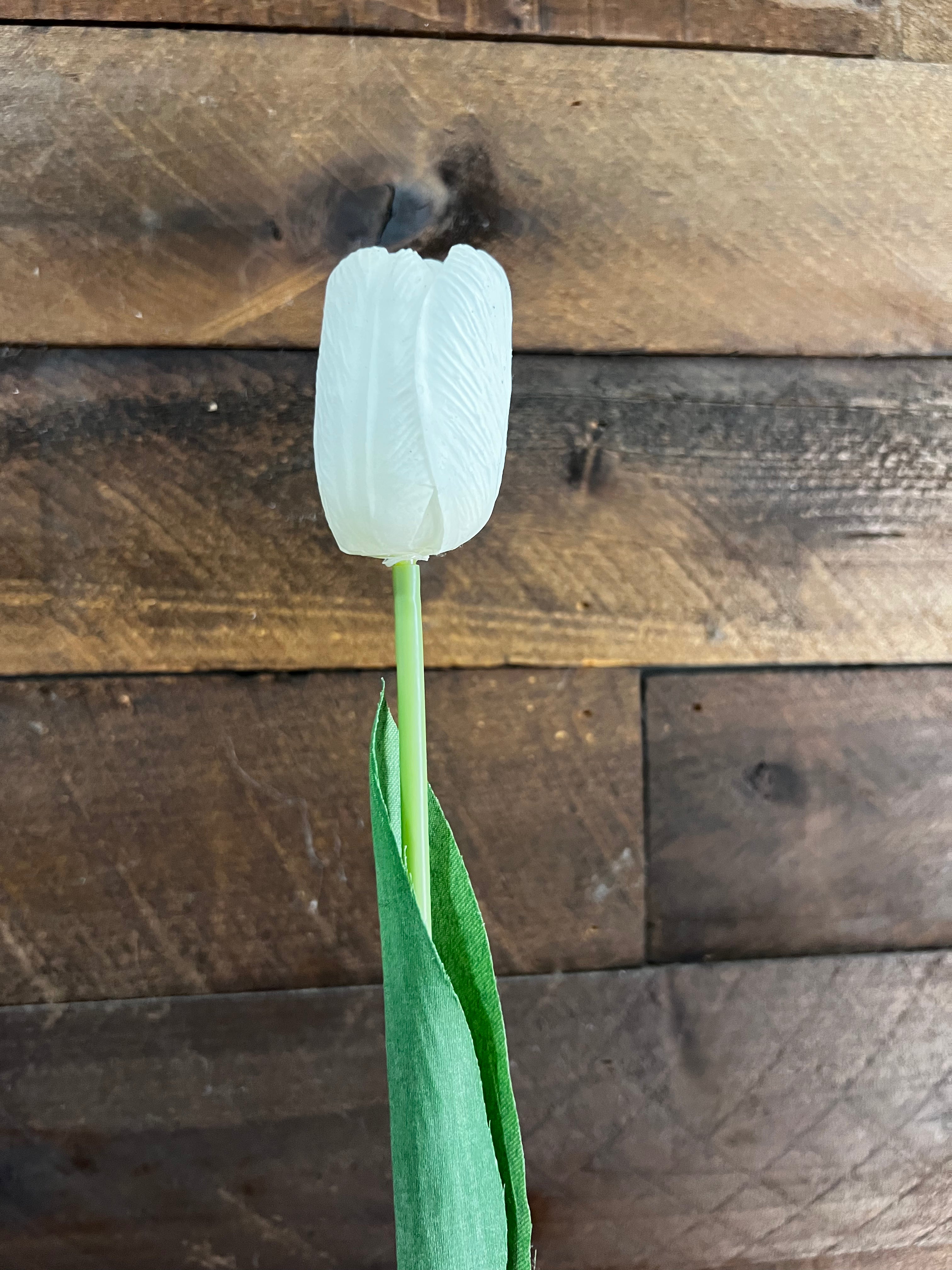 Real Touch Tulip - White