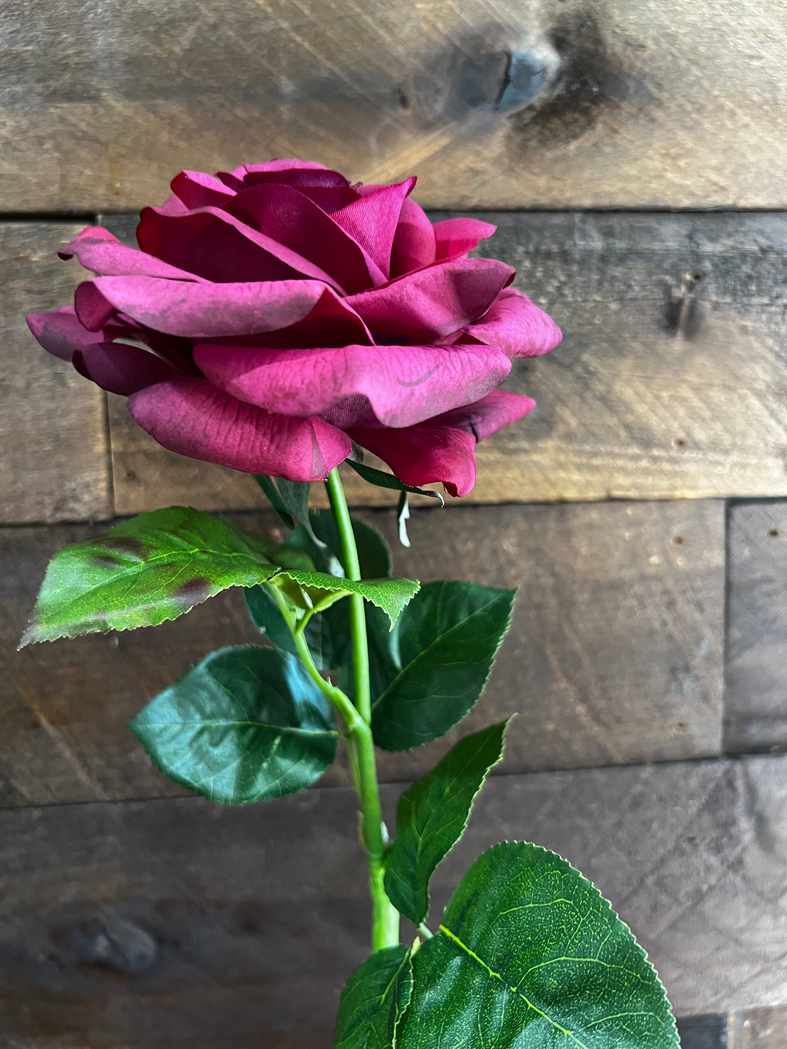 Real Touch - Wine Red Rose