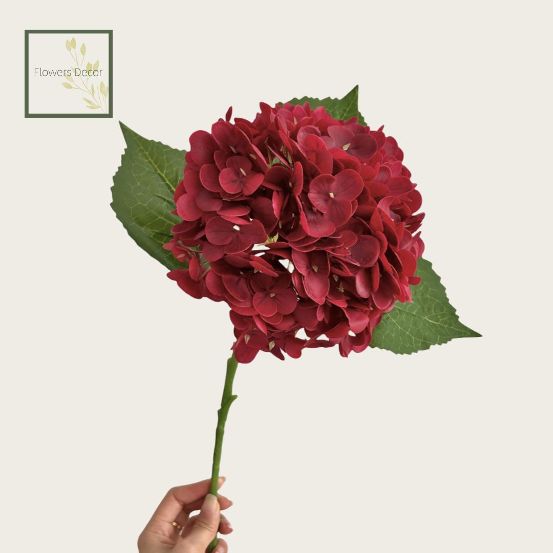 Real Touch Hydrangea - Wine Red