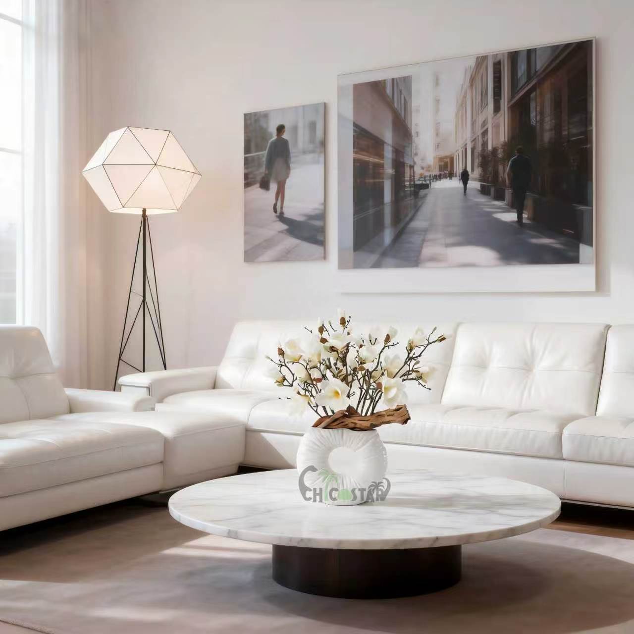 Artificial Magnolia Flower - Designer Pot