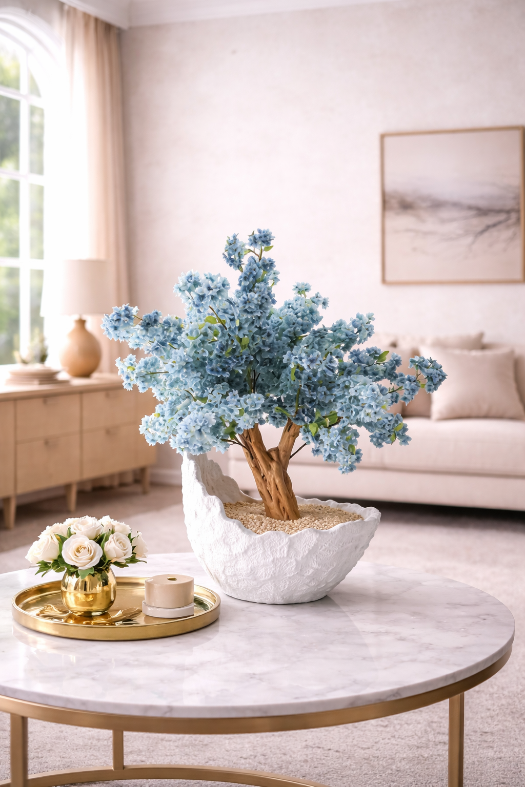 Artificial Cherry Blossom Tree - BLUE