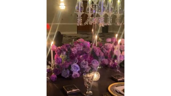 Centerpiece - Purple Florals - Image 5