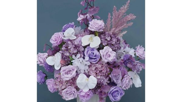 Centerpiece - Purple Florals