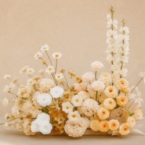 Champagne Blossom Aisle Floral Arrangement
